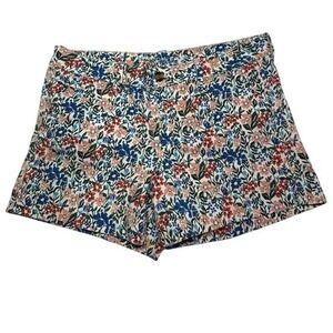 American Eagle Bright Floral Chino Shorts Super Stretch Women's Plus Size 18